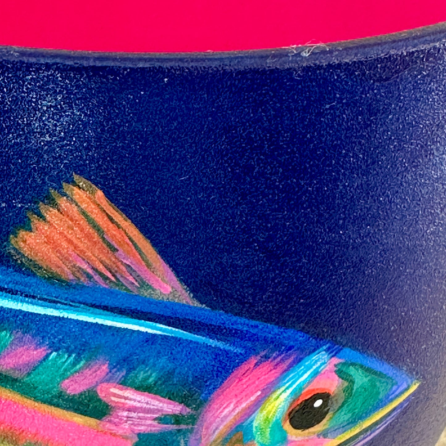 ‘Coral Veil’ – Hand painted Fish Pot (Small)