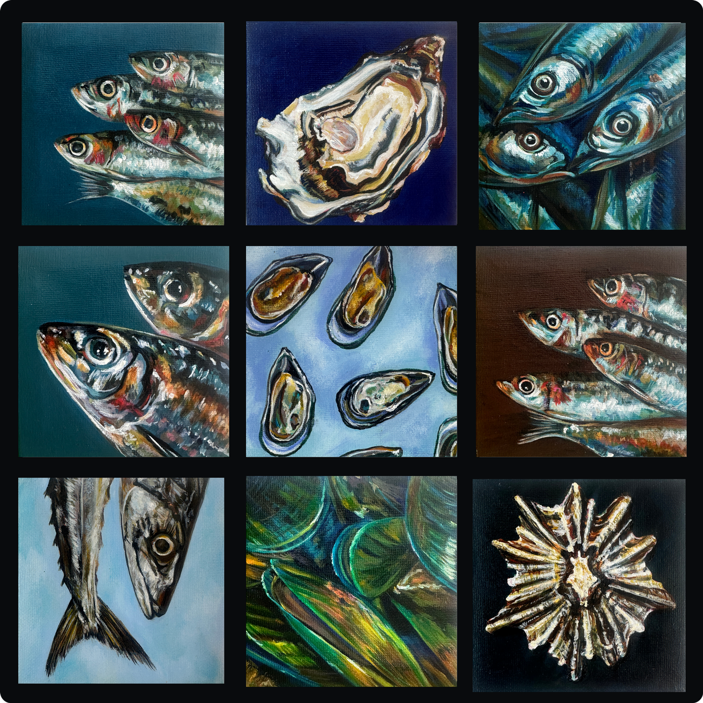 Salted Light – Tideworn Series: Complete Collection Print (300mm x 300mm)