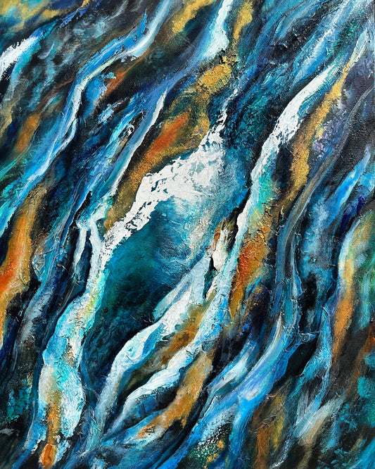 From Texture to Resin: How I Build a Painting in The Earth Series