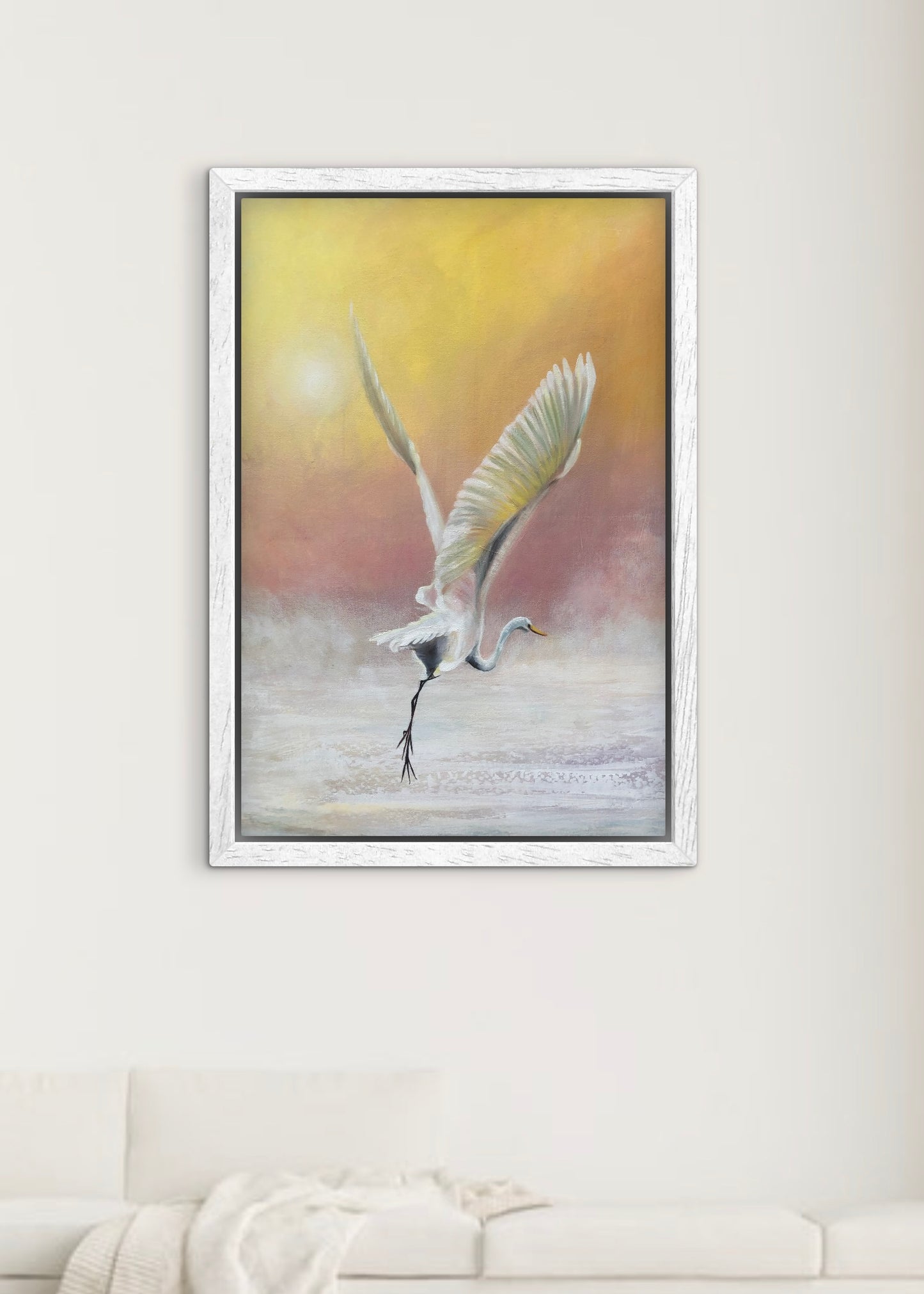 ‘Arise’ Heron painting