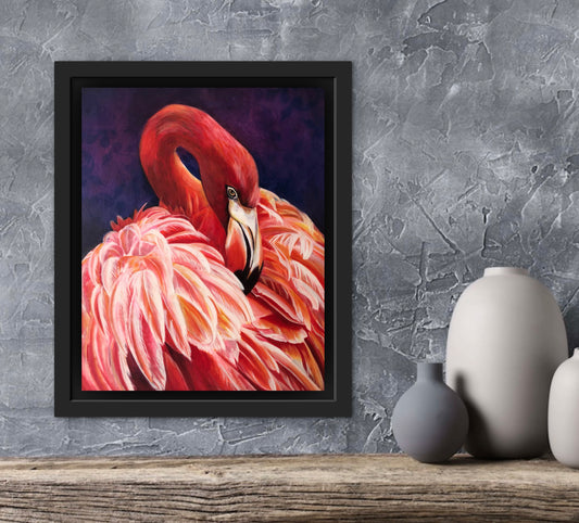 ‘Resplendent’ flamingo painting