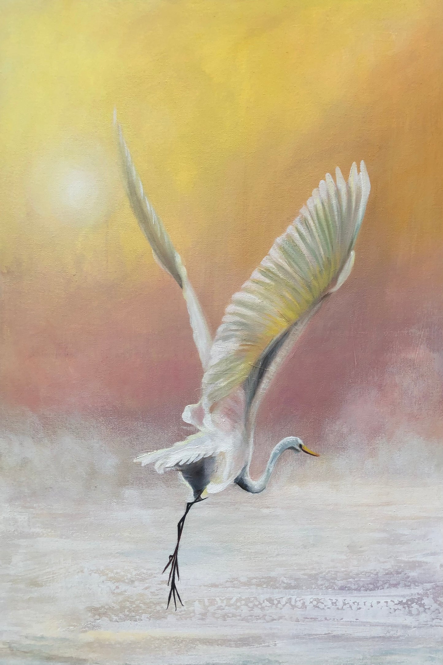 ‘Arise’ Heron painting