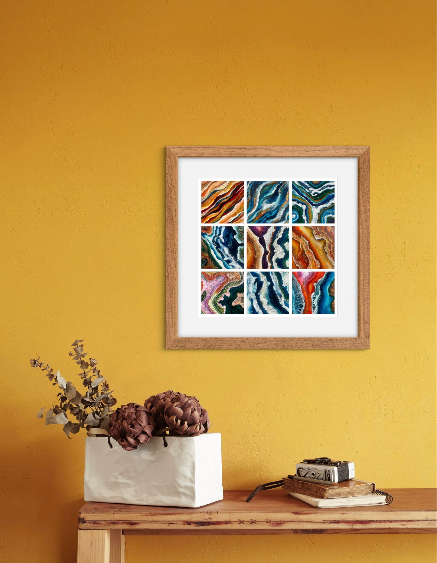 The Earth Thread – Original Framed Collection of 9 Miniature paintings