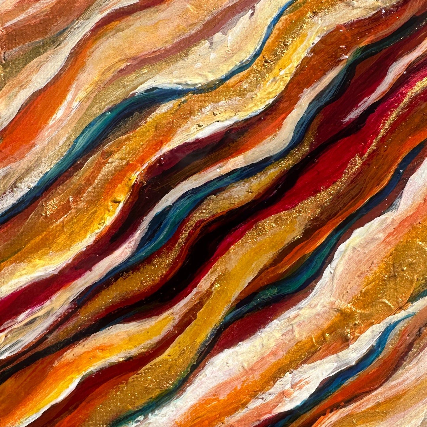 Earth Stitch – Fine Art Print 125 x 125 mm